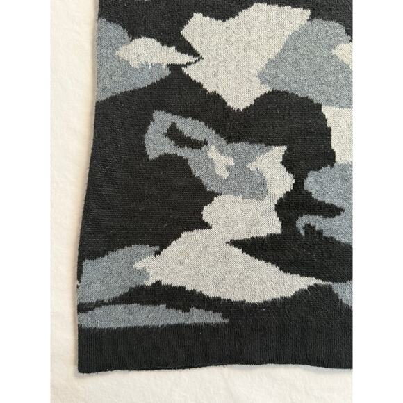 Kinross Cashmere Sweater‎ Womens Medium Boxy Black Gray White Pullover - Picture 3 of 9